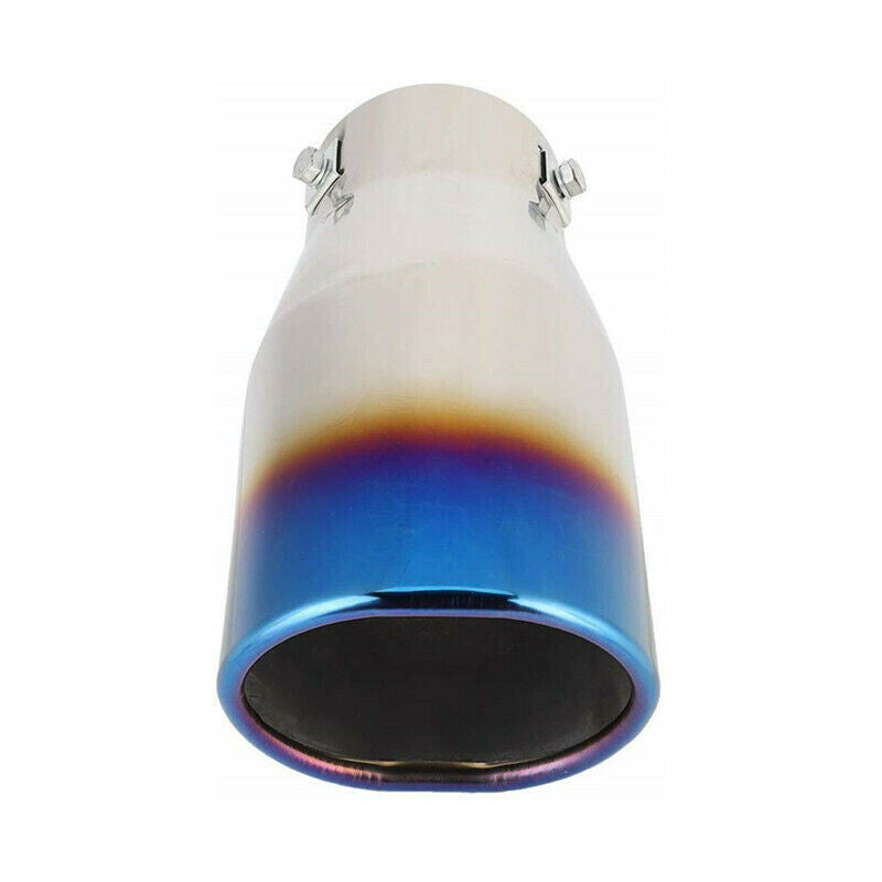 Blue Car Stainless Steel Pipe Muffler Tail Tip Modified Round Exhaust Tailpipe