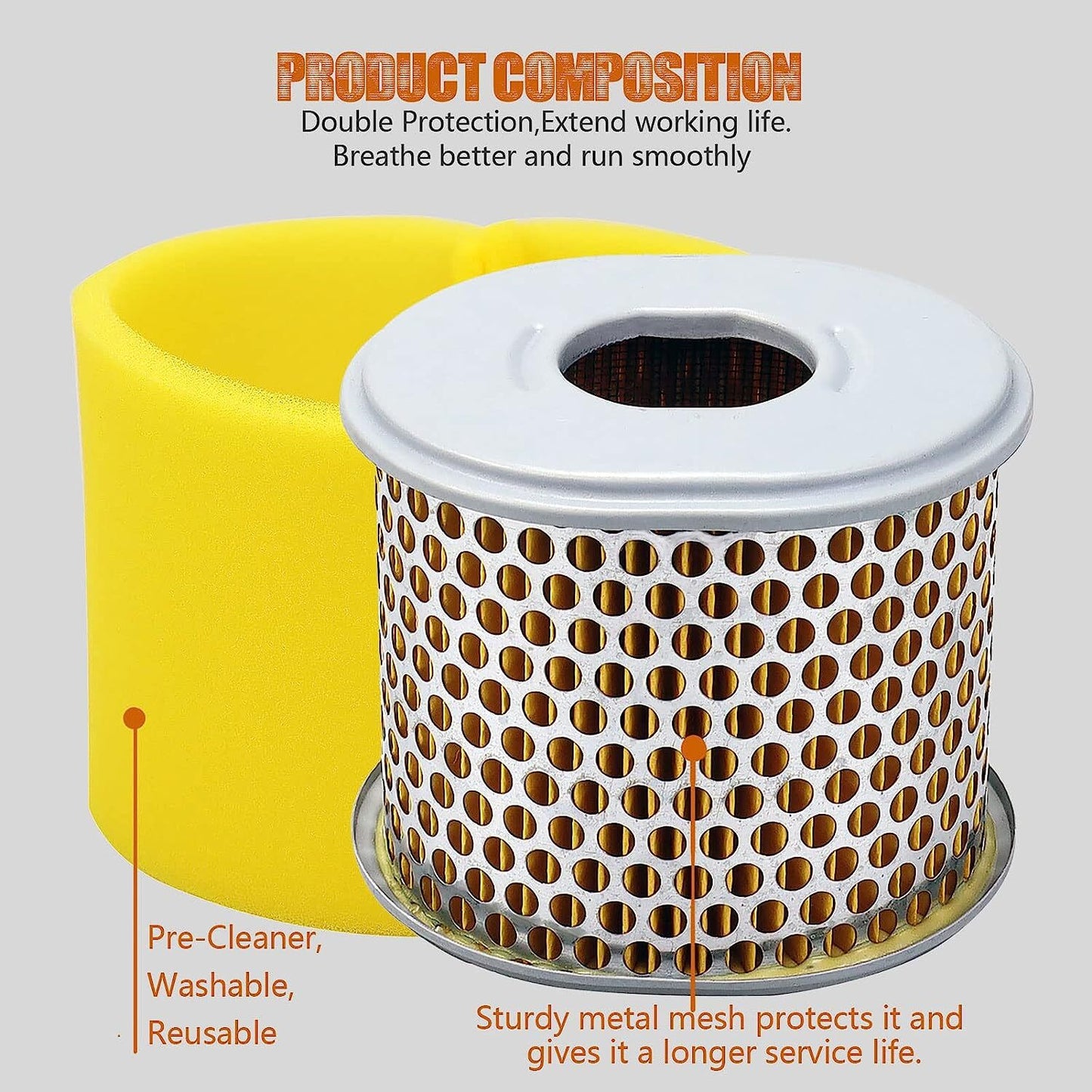 Air Filter for Honda GX340 GX 390 11HP 13HP Engine 17210-ZE3-505 17210-ZE3-010