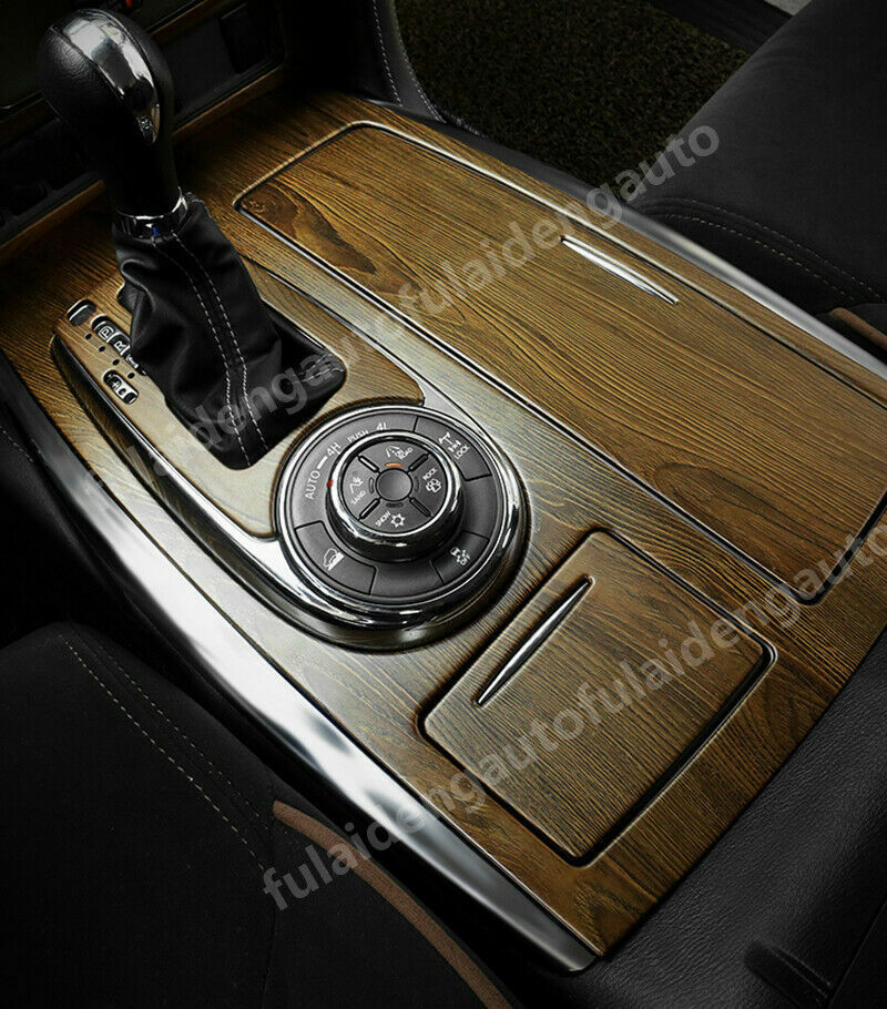 for Nissan Armada Patrol Y62 2017-19 Wood Grain Gear Shift Box Panel Cover Trim