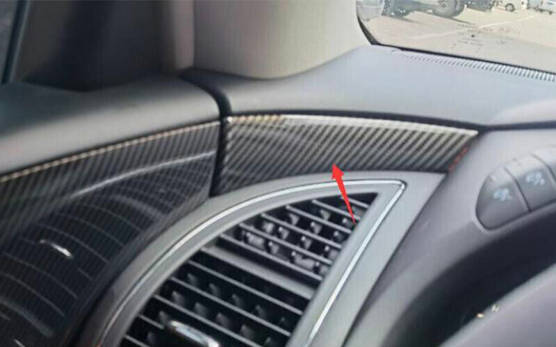 2X Console for Co -Pilot Strip Cover Trim Carbon Fiber for Nissan Armada Patrol 17-20