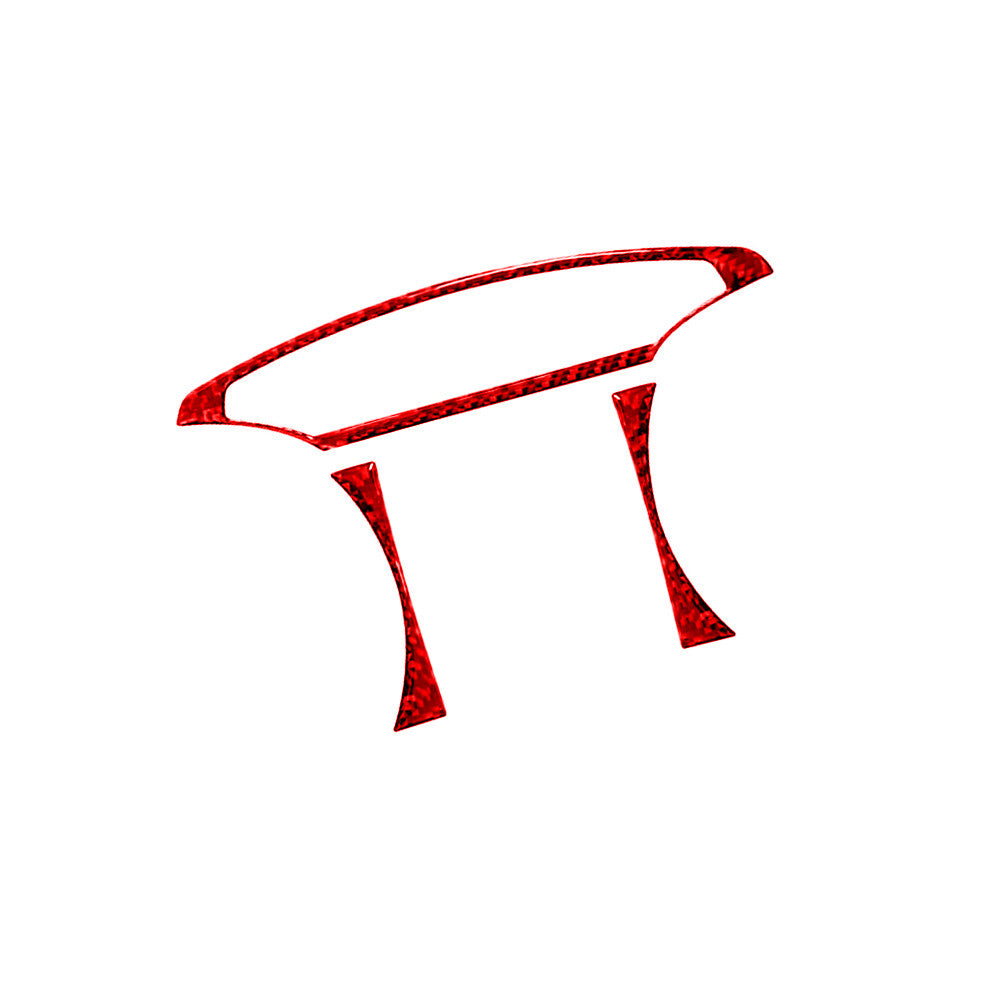 Red Carbon Fiber Interior Dashboard Speedometer Cover Trim for Audi Q7 2007-2015