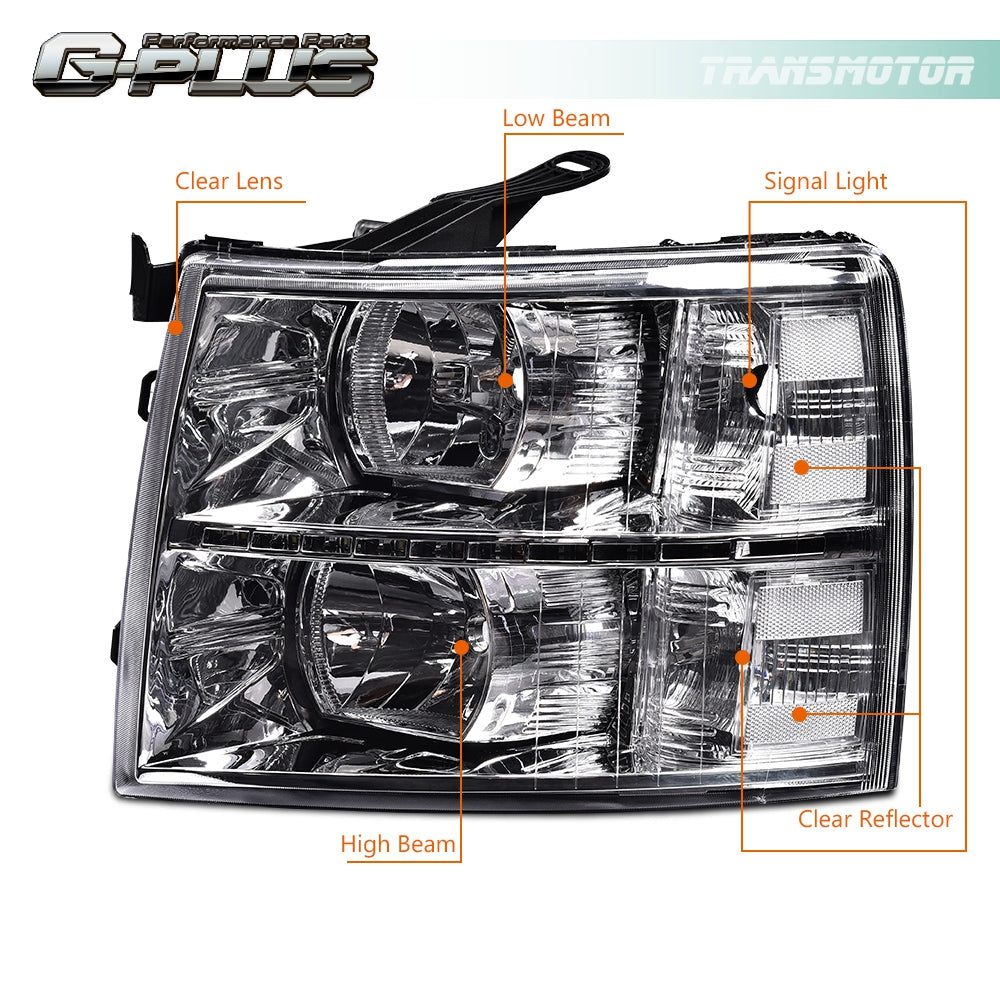 LED DRL New Year Cake 07-13 Black and White Silverado 1500 2500HD 3500HD