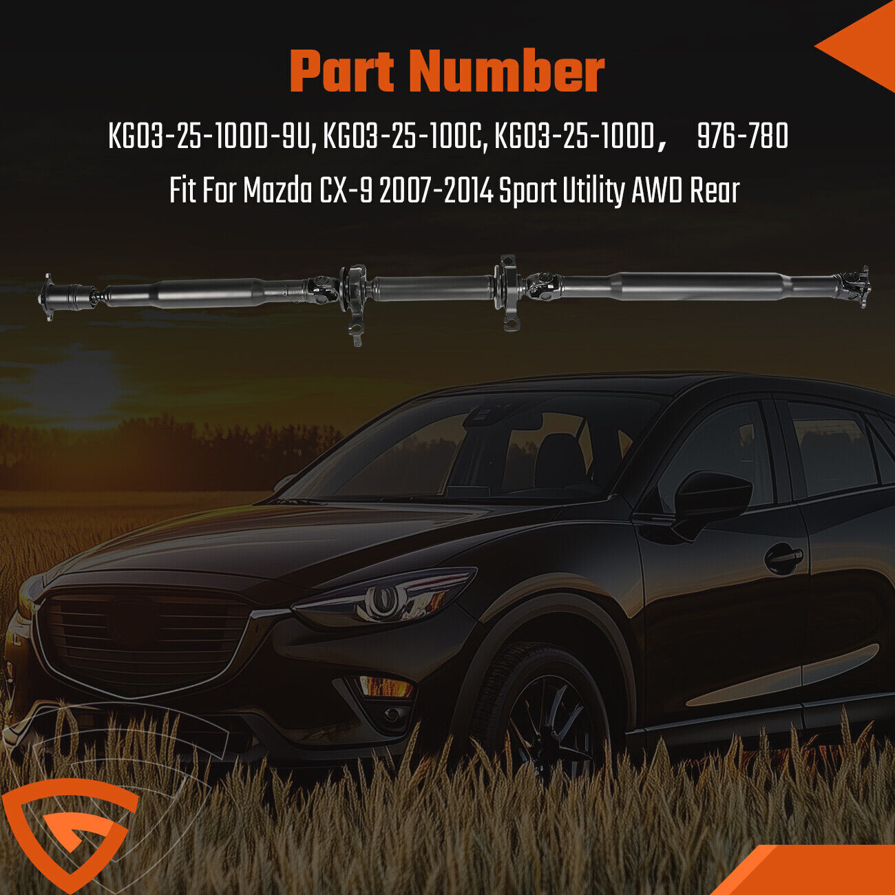 New Drive Shaft Assembly for Mazda CX-9 2007-2014 AWD Sport Utility Rear Side /