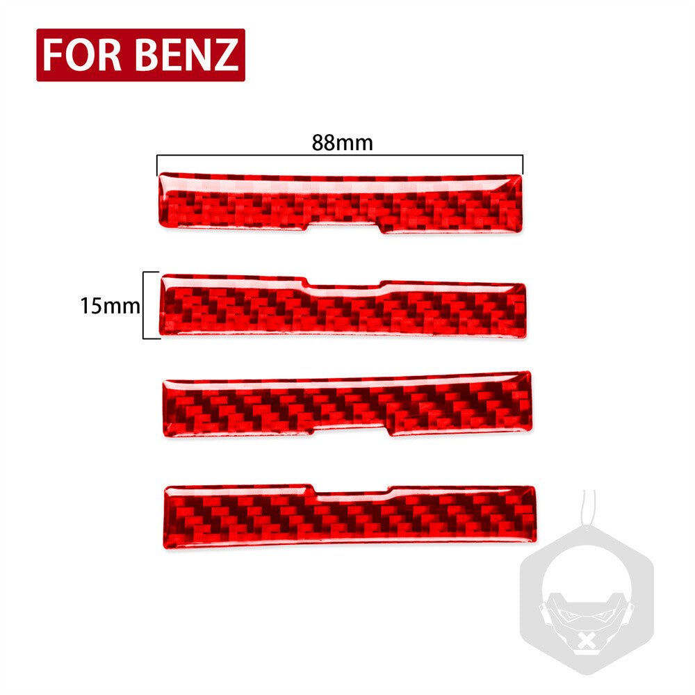 4¡ÁRed Carbon Fiber Car Roof Decoration Cover Fit for Benz CLS Class C219 2004-09
