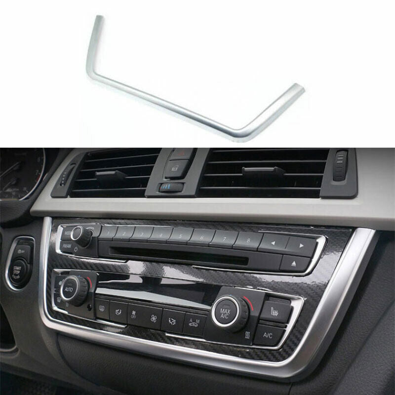 for BMW 3 4 Series GT 2014-18 ABS Silver Console Button U-Type Frame Cover Trim
