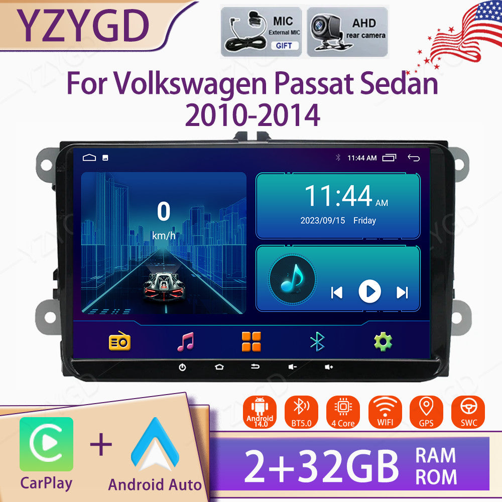 for Volkswagen for Passat Sedan 2010-2014 Carplay Car Radio Stereo GPS Navi Screen