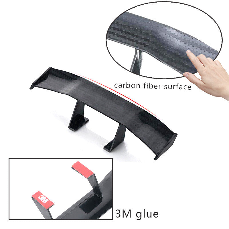 Universal for Mini Spoiler Car Auto Rear Tail Decoration Spoiler Wing Carbon Fiber