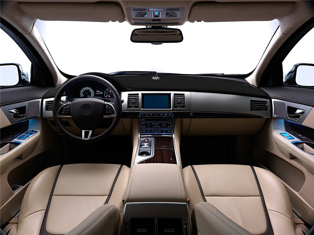Leather Dashboard Cover Dashmat Pad Non-Slip Dash Mat for Jaguar XF 2008-2015