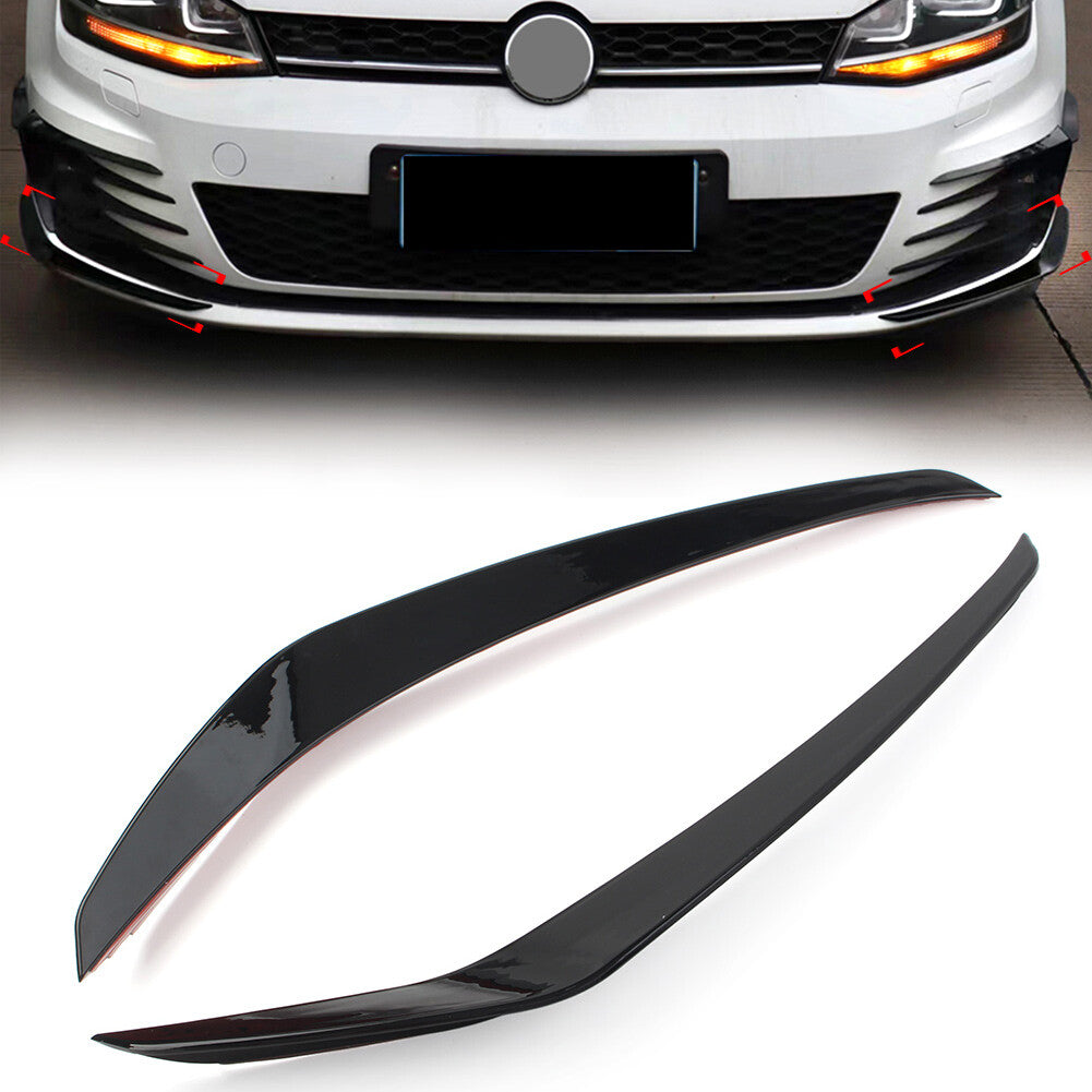 1 Pair Front Bumper Side Air Vent Trim for VW for Golf 7 GTI 2013-2016 Glossy Black