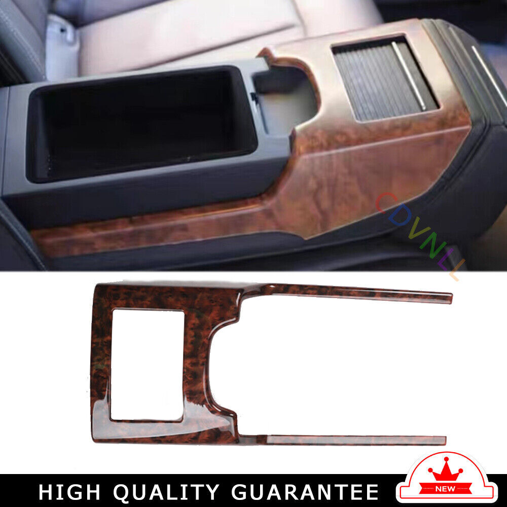 Car Inner Rear Storage Box Cover Trim 1 Fit for Audi A6l 2012-2018 Brown Wood