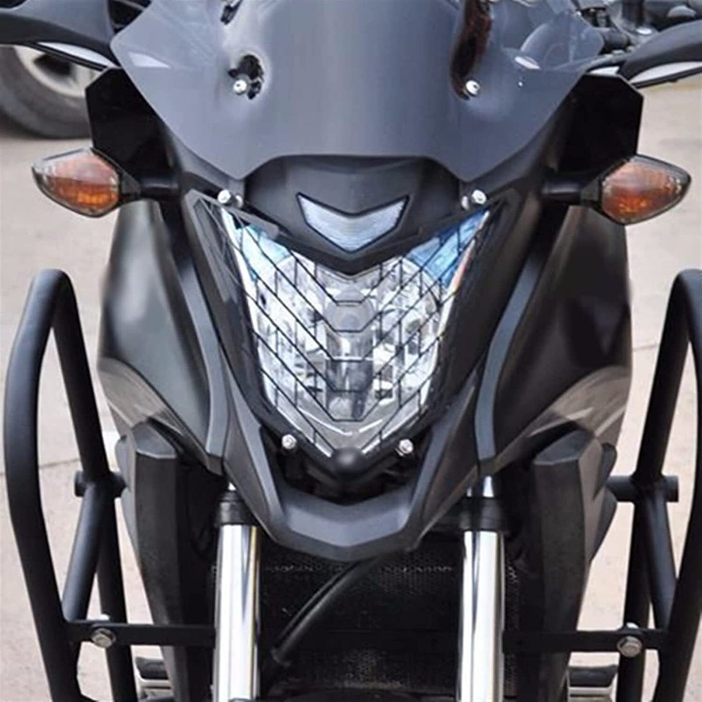 Headlight cover and grille protective film suitable for Honda CB500X, CB650F, and CBR650F (2016-2018).