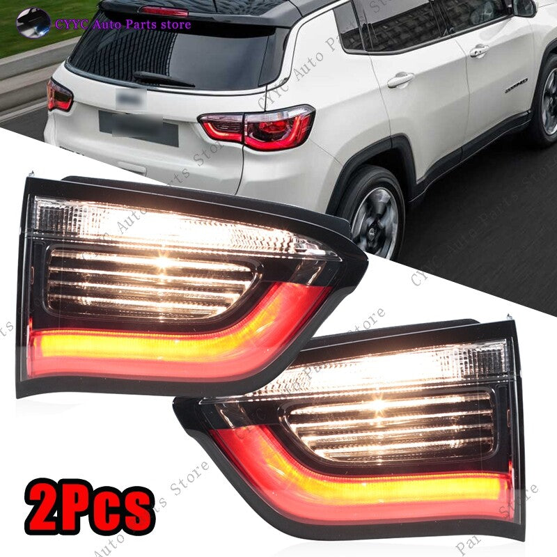 Tail Light Assembly Brake Warning Light Pair for Jeep Compass 2017-2019