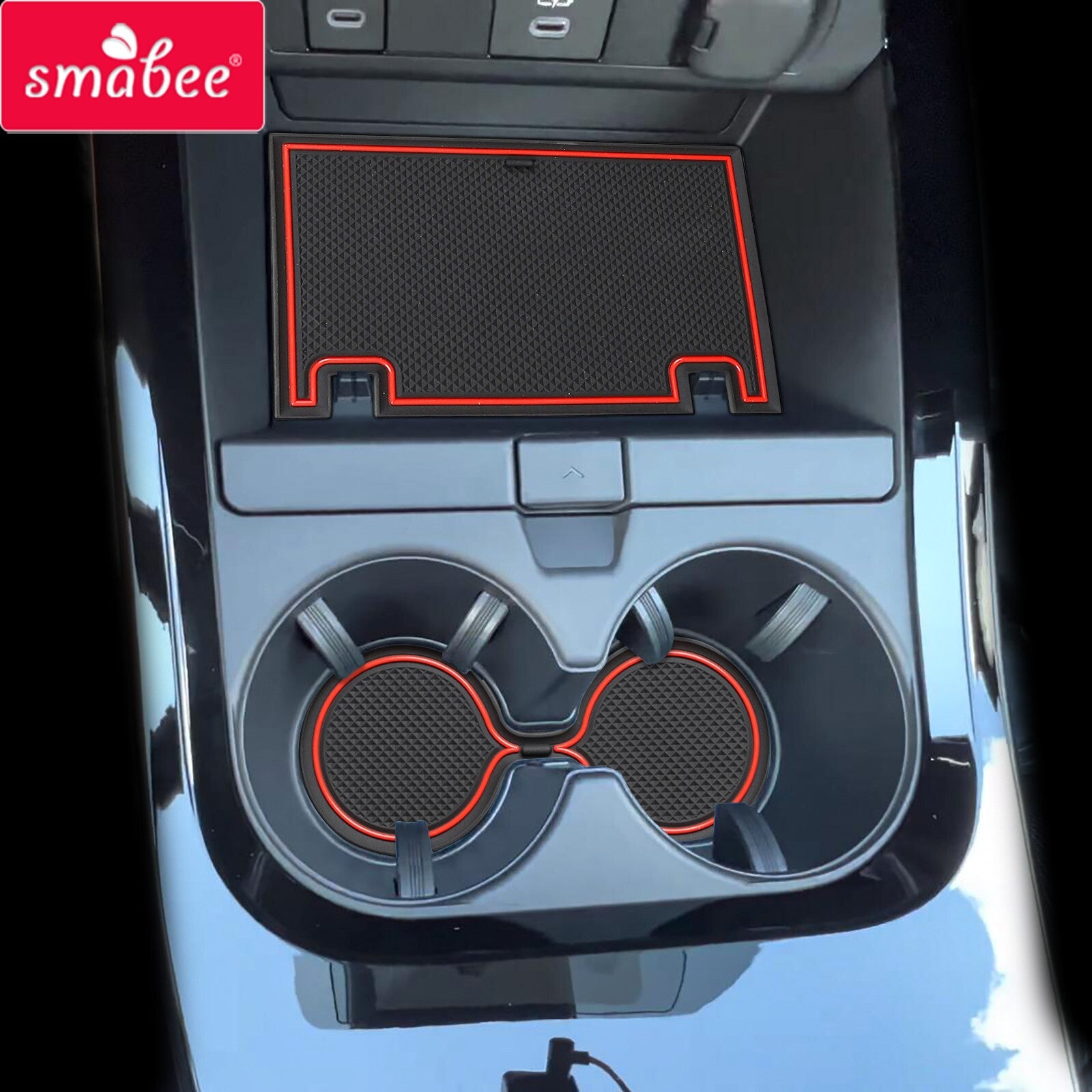 Anti-Slip Gate Slot Cup Mat for Toyota Prius 2023 Car Interior Accessories RED