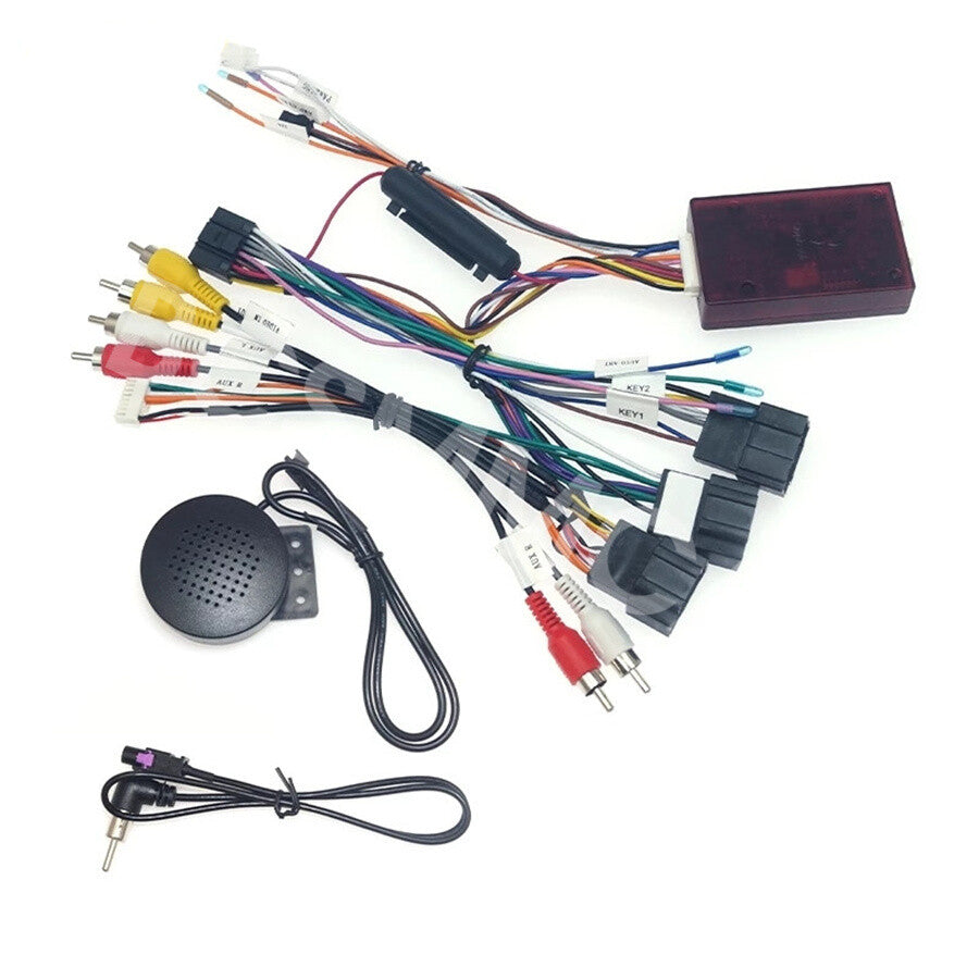 16pin Car Stereo Harness Power Cable W/Canbus Box Fit for GMC for Sierra 2010-2014
