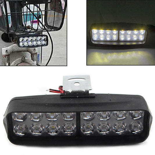 1X Motorcycle Headlight Spot Fog Light 16-LED Headlamp For Car UTV ATV Trucks