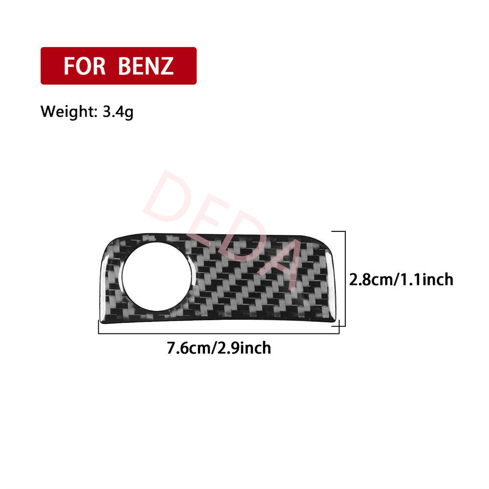 for Benz S Class W222 13-20RHD Copilot Glove Box Handle Switch Trim Carbon Fiber