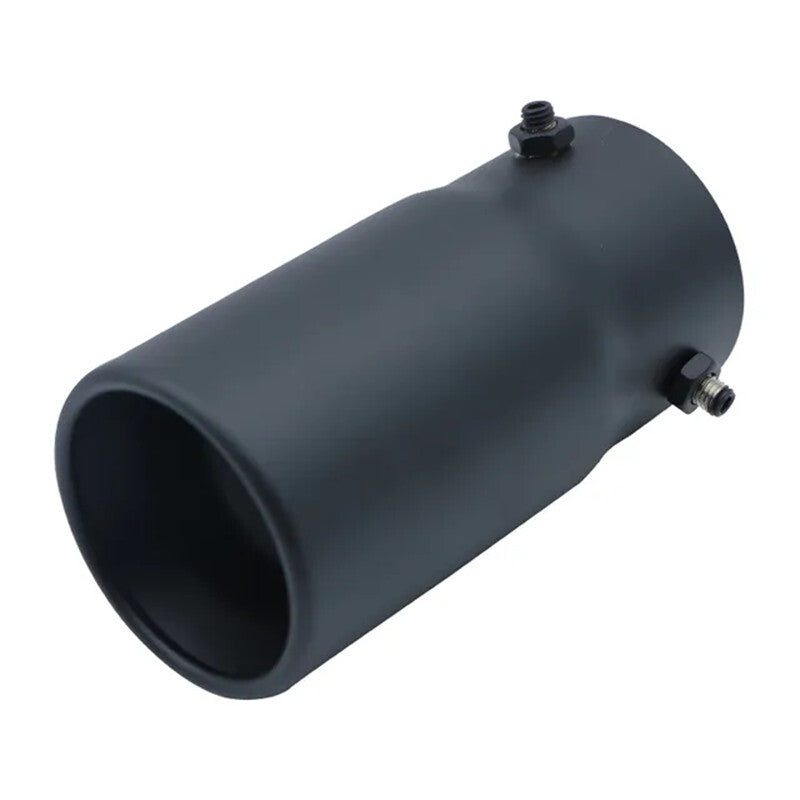 1Pcs 70mm Car Exhaust Tail Muffler Tip Straight Pipe Single Outlet Matte Black