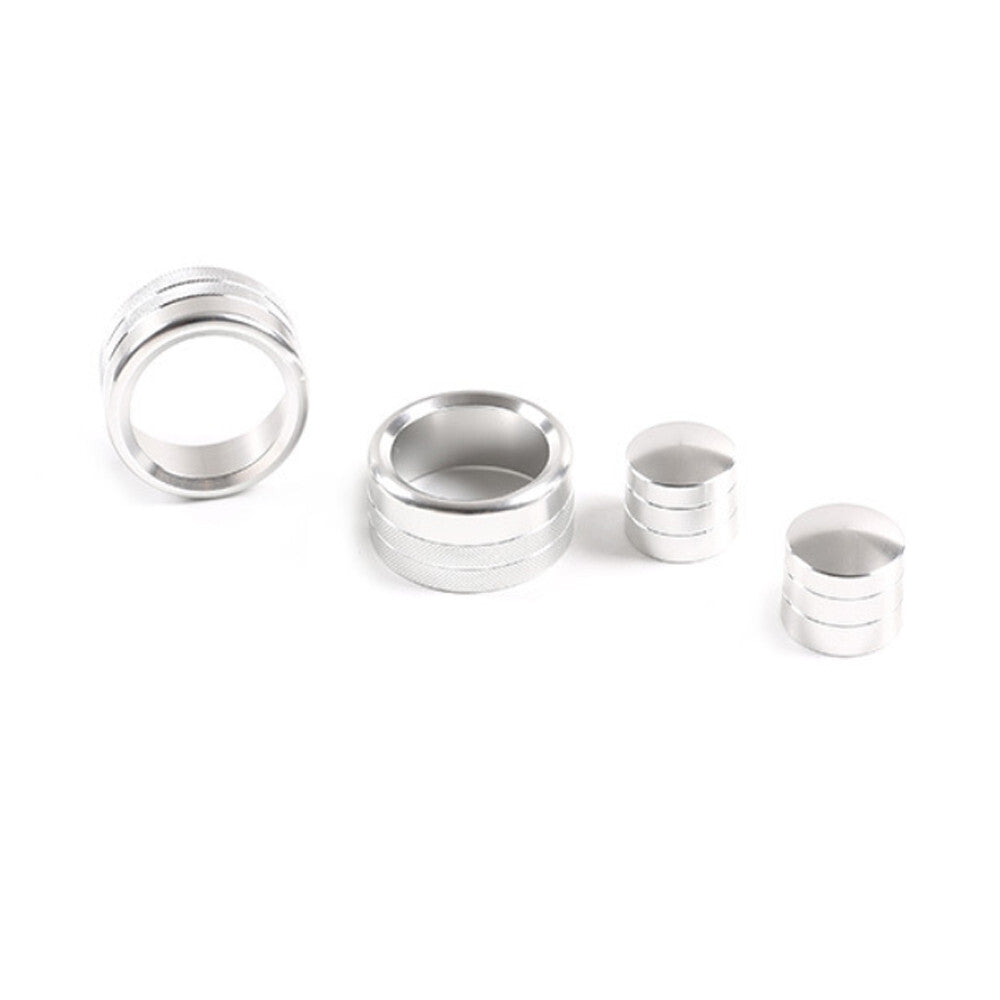 for BMW 3 Series E90/92 07-12 Alloy Silver Air Condition Switch Knob Ring Trim¡Á4