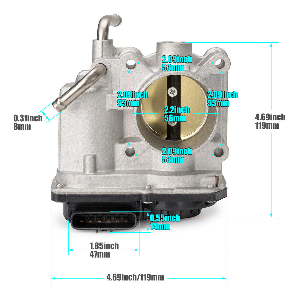 Throttle body applicable to for Toyota Yaris 1.5L LE S SE 2007 - 2012 2203021030 22030-0M010