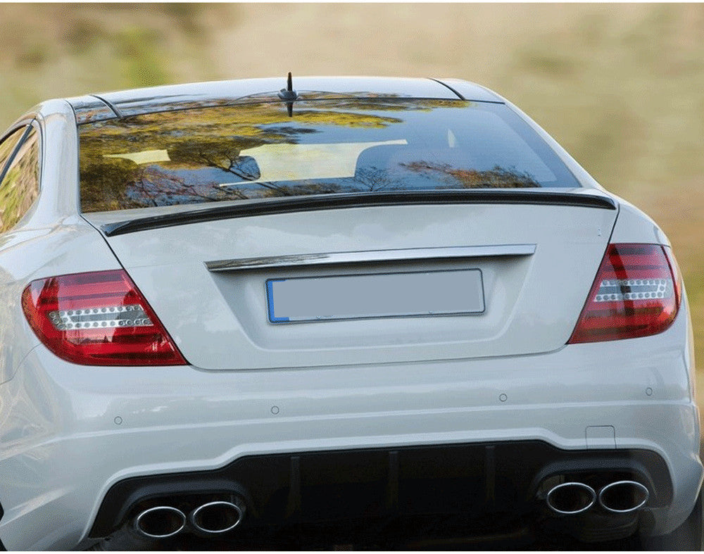 for Mercedes-Benz W204 C180 C63 08-13 REAL Carbon Rear Trunk Spoiler Wing Lip