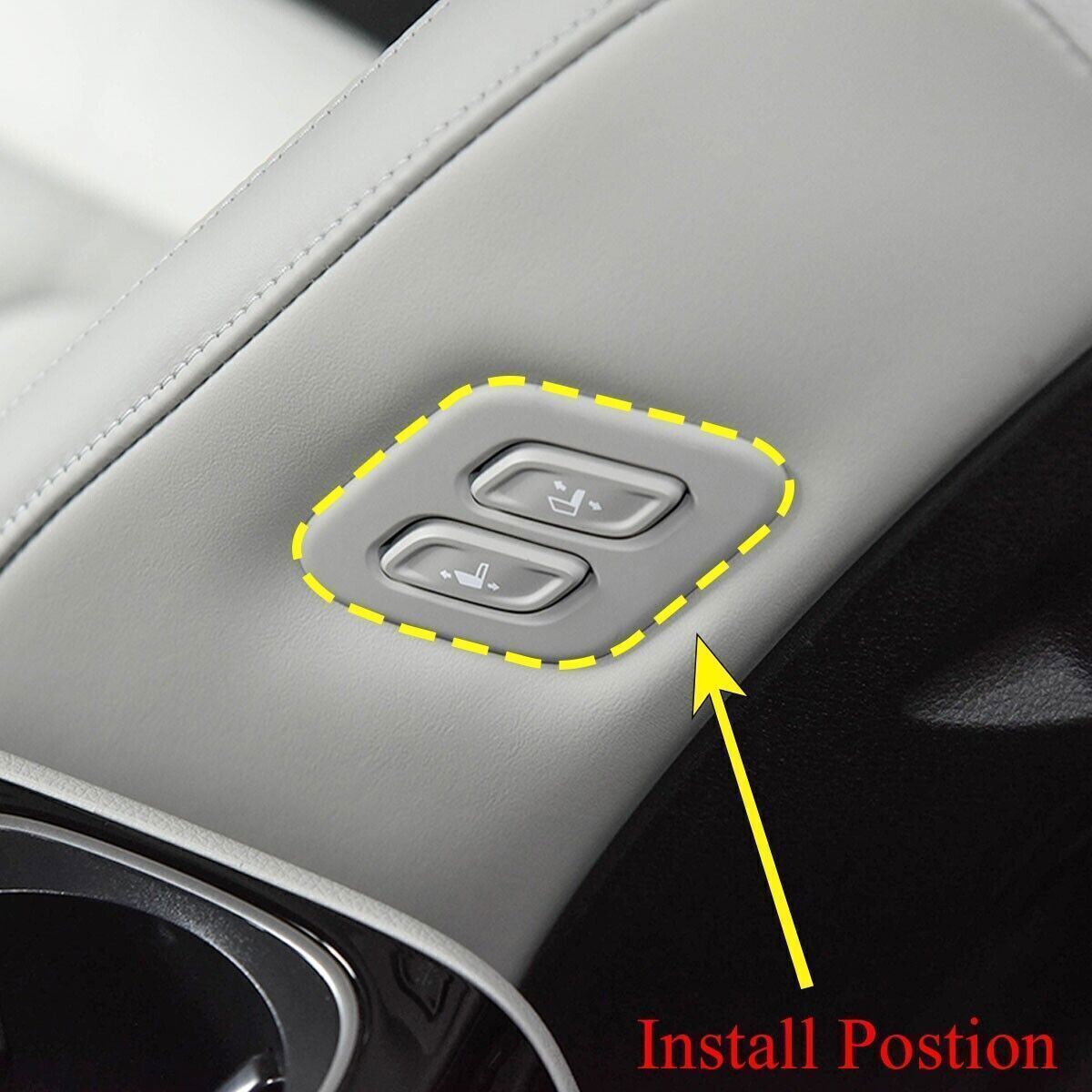 for Kia Carnival 22-24 Carbon Fiber Look for Seat Adjustment Button Frame Cover Trim