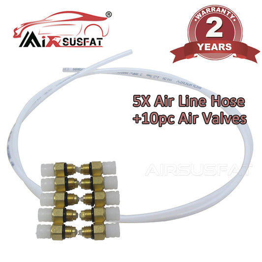 5meters for Mercedes-benz Suspension Air Line Hose 4MM + 10pcs M8 Air Valves