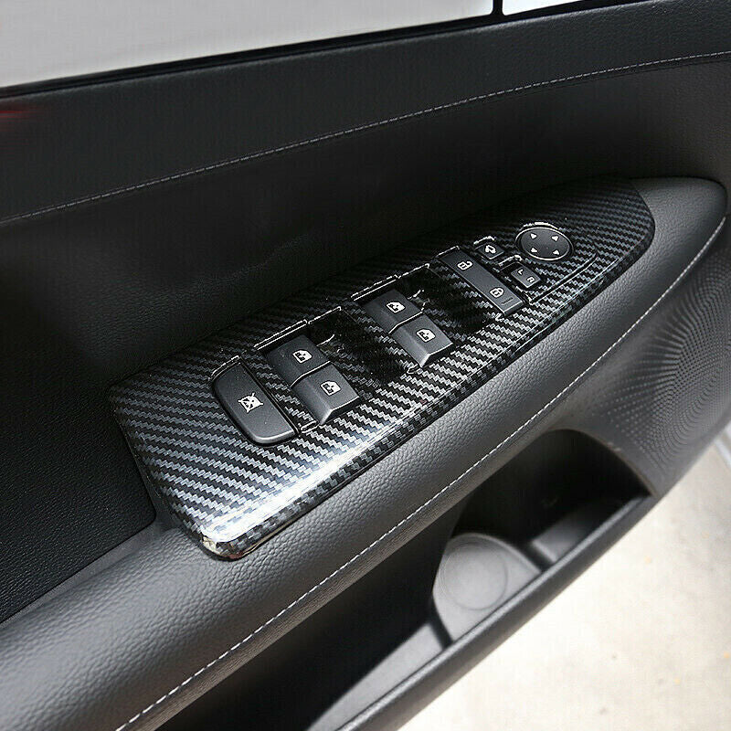 Carbon Fiber 4X Window Switch Panel Cover Trim for Kia K3 Forte Cerato 2019-2022