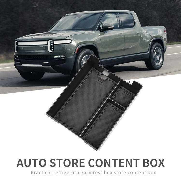 for RIVIAN R1S for R1T Armrest Storage Box Car Center Console Tray Organizer