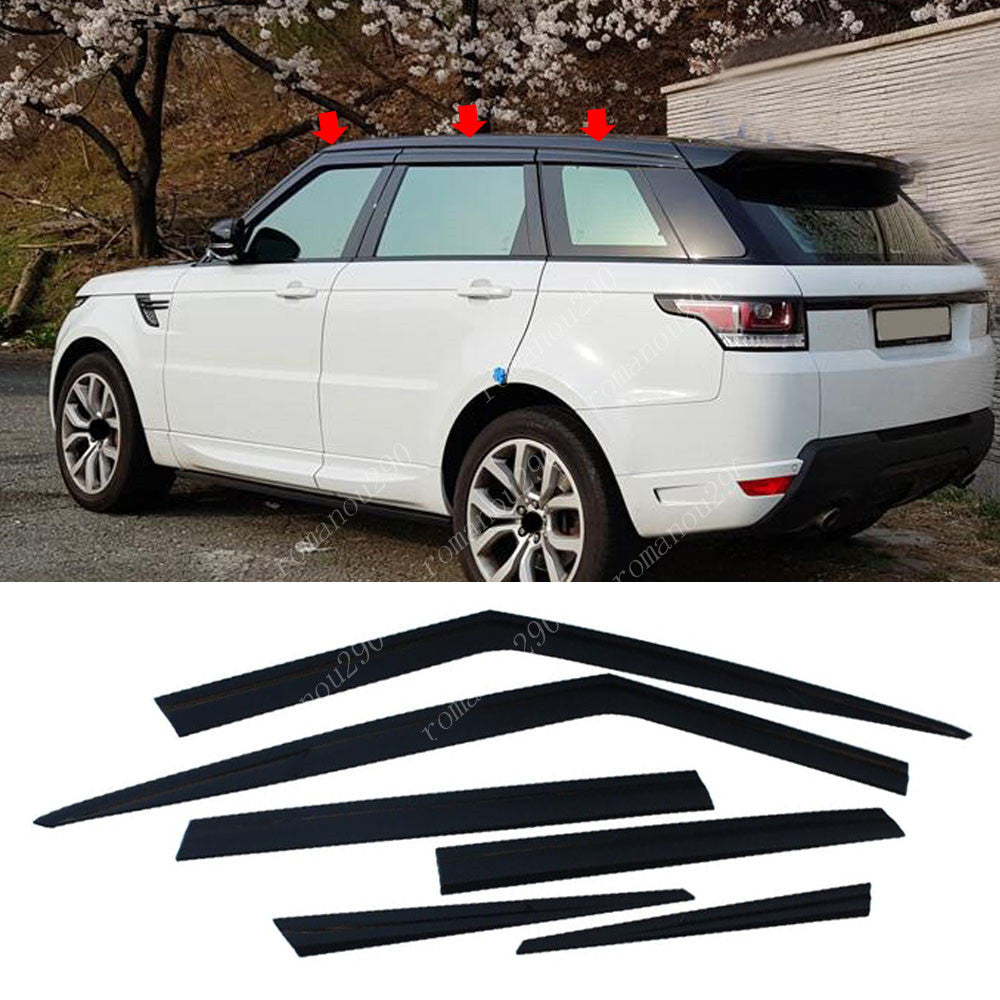 Black Window Visor Vent Sun Rain Guard for Land Rover for Range Rover Sport 2014-20