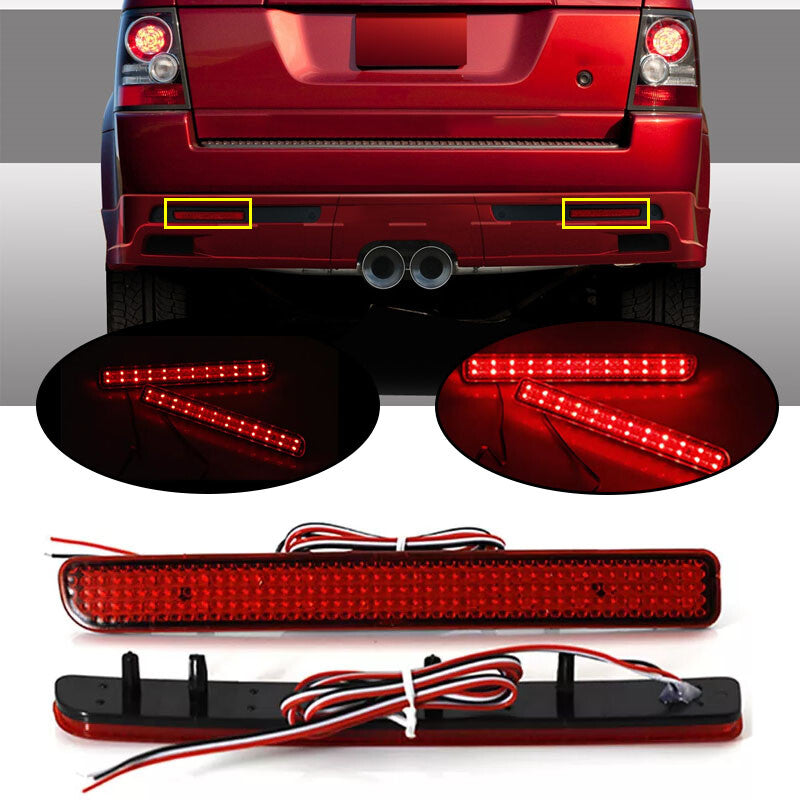 for Range Rover Sport 2010-2013 1Pair LED Rear Bumper Brake Light Reflector Lamp
