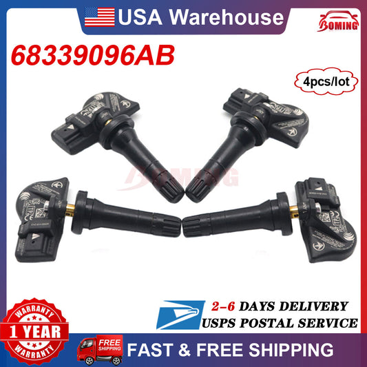 4x TPMS New Tire Pressure Sensor Fits for Jeep for Wrangler JL Gladiator JT 433MHz