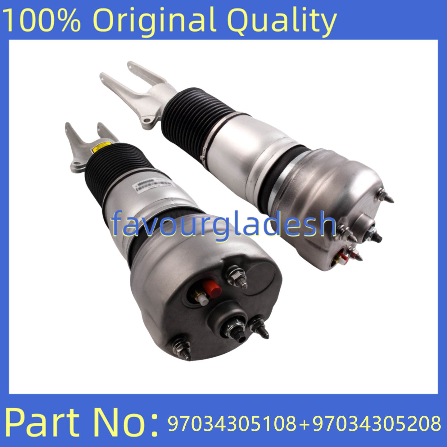 Pair Front Air Suspension Shock Absorber Struts for Porsche for Panamera 2010-2016