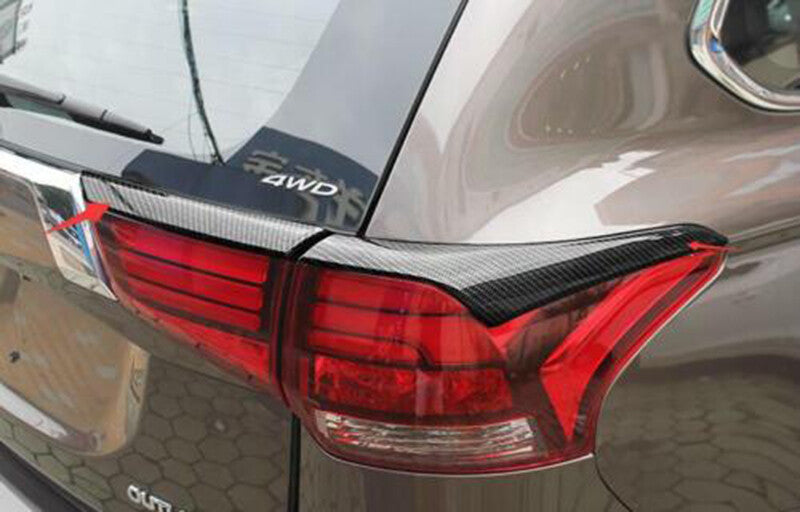 for Mitsubishi Outlander 16-20 Carbon Fiber Rear Lamp Taillight decor Strip Trim