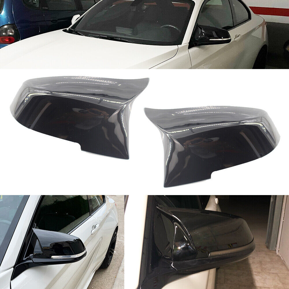 Gloss Black M Style Wing Side Mirror Cover Caps for BMW F30 F20 F21 F22 F32 F36