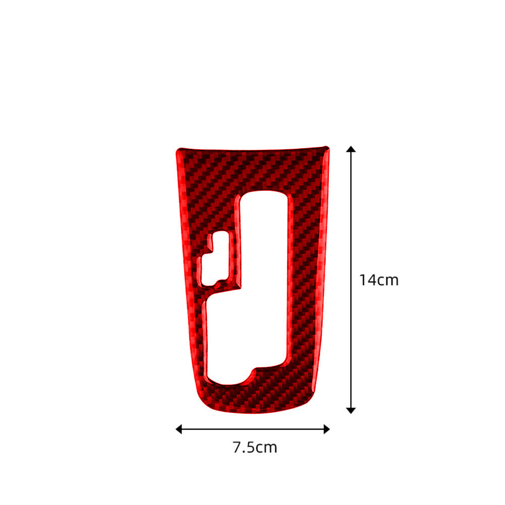 Red Carbon Fiber Gear Shift Panel Cover Trim for Chevrolet for Cruze 2009-2015