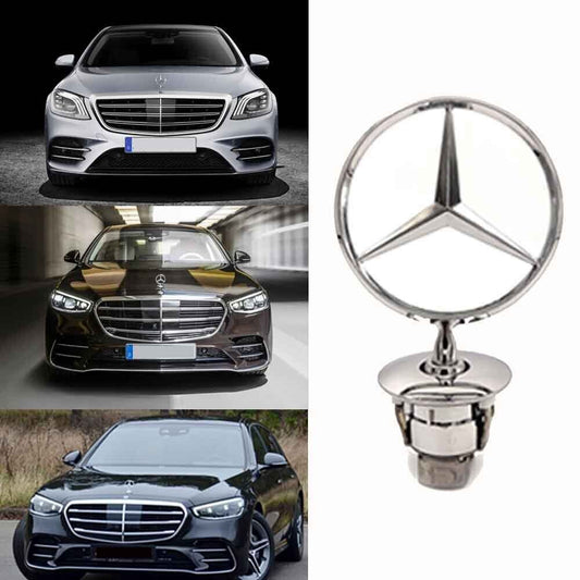 Front grille decorative upright star badge for Mercedes-Benz CES silver badge