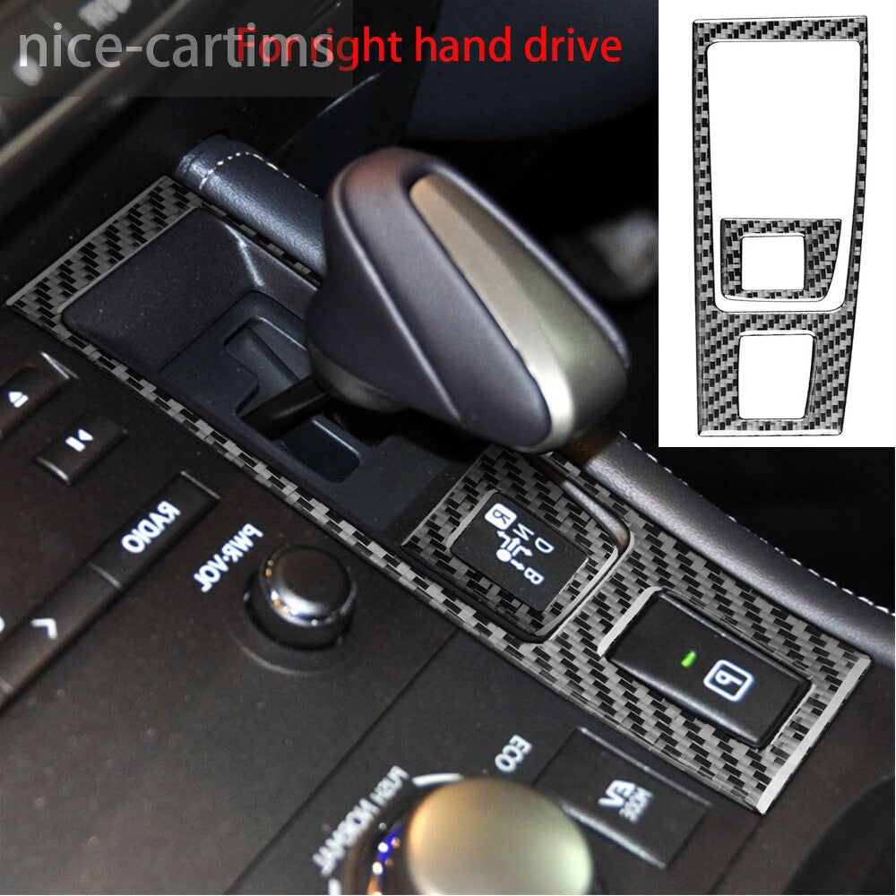 for Lexus CT200h 2011-17 RHD Central Control Gear Shift Panel Trim Carbon Fiber