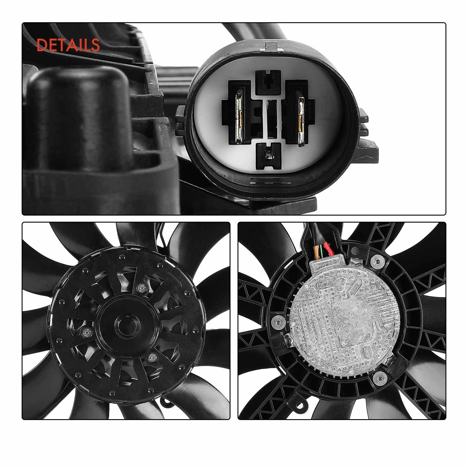 for Chevy Camaro 16-20 for Cadillac w/Brushless Motor Engine Radiator Cooling Fan