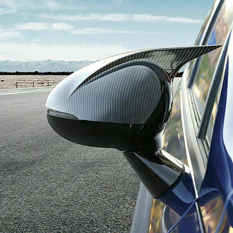 Carbon Fiber OX Horn Rear View Side Door Mirror Cap Cover for Kia K5 2021-2023