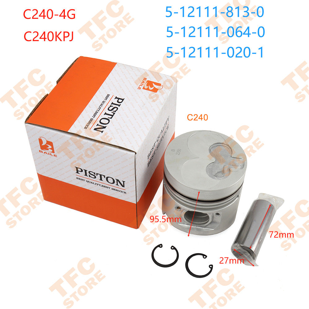 3 Cylinders STD Piston Set  Rings Kit for Isuzu C240 Engine C240-4G C240KPJ New