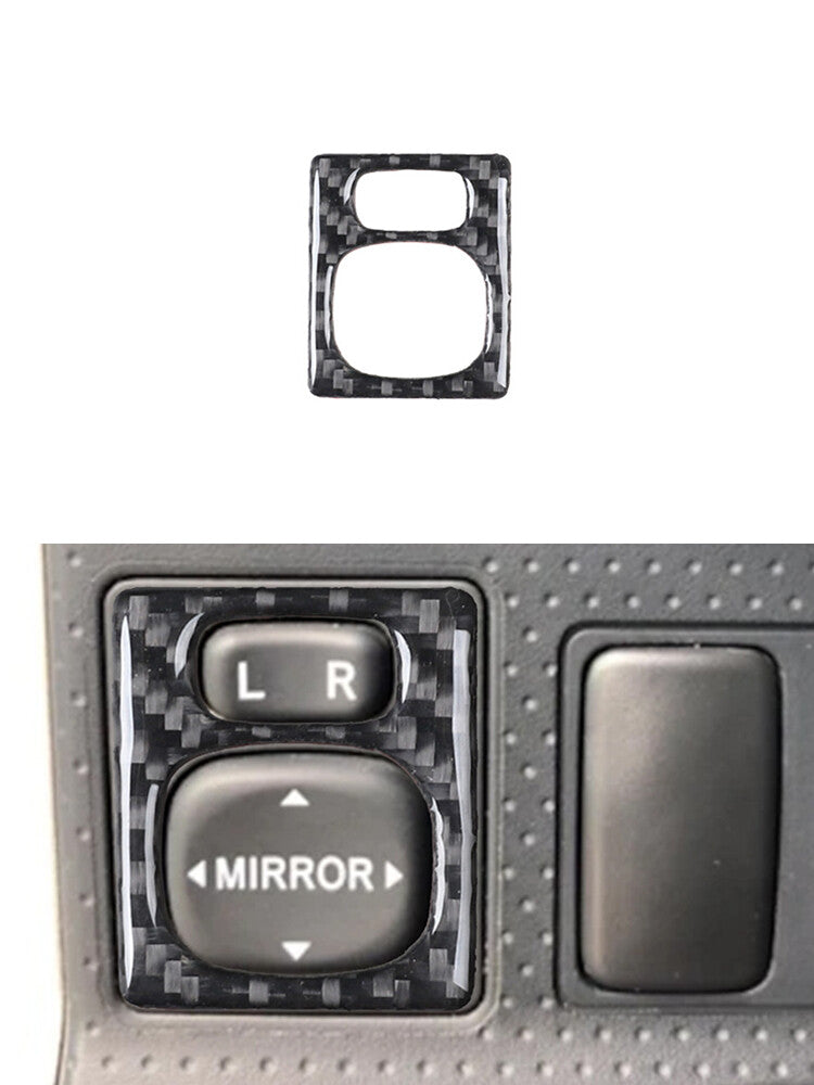 Rearview Mirror Control Button Trim Carbon Fiber for Toyota FJ Curiser 2007-2021