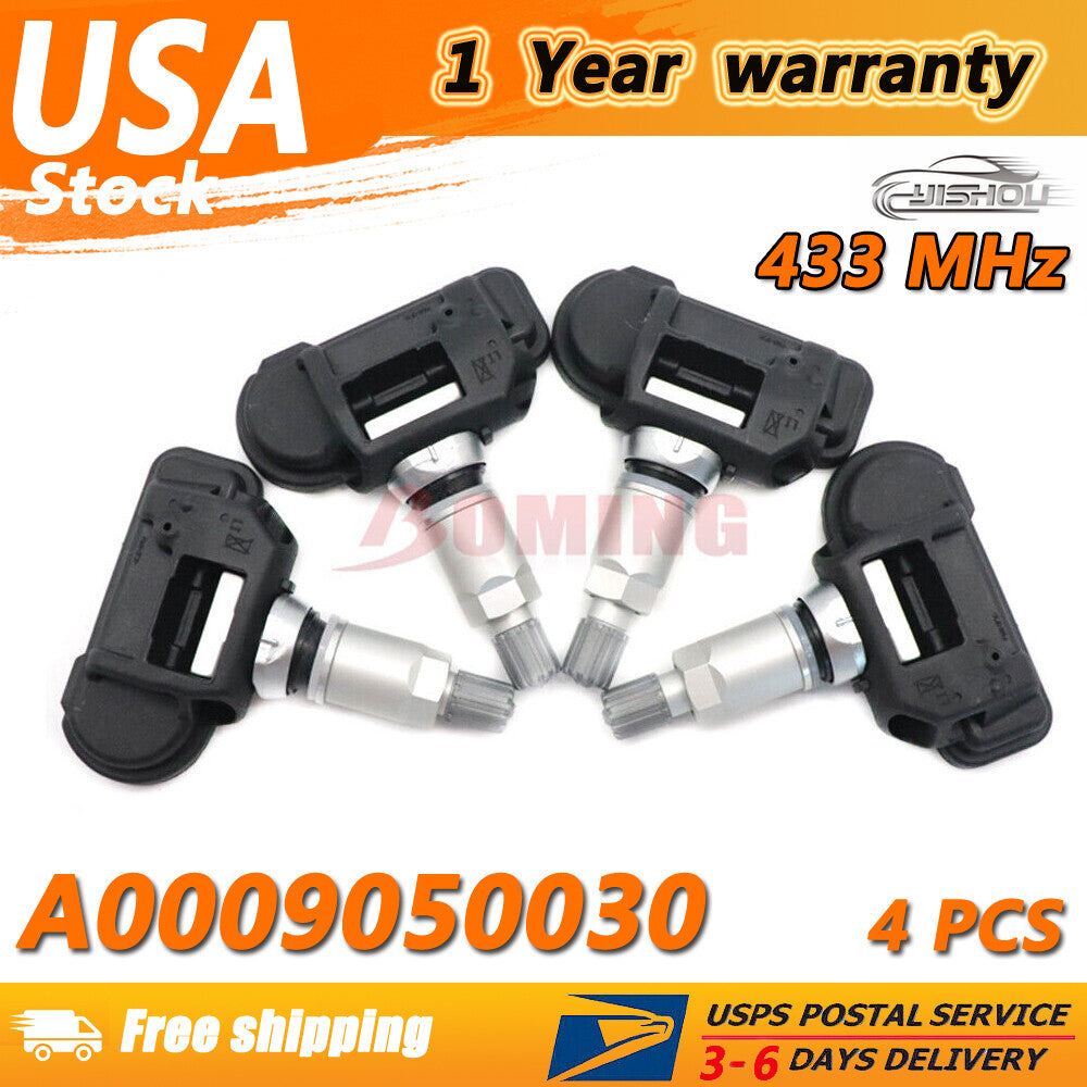 4x Tire Pressure Monitoring TPMS Sensor for Mercedes-Benz C300 C350 A0009050030