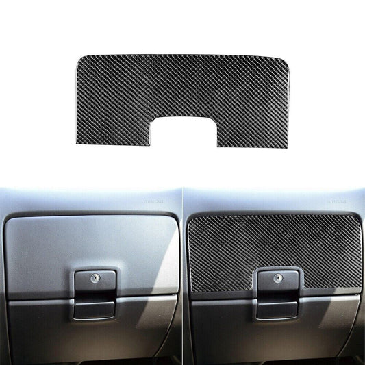 Carbon Fiber Upper Glove Box Trim Cover Trim For Silverado for GMC for SIERRA 2014-2018