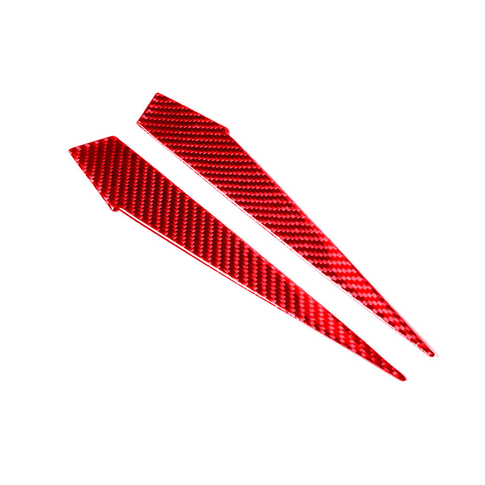 Red Carbon Fiber Gear Shift Side Panel Cover Trim for Subaru Forester 2013-2018