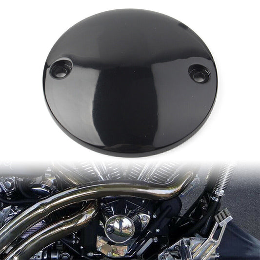 Flat Timer Ignition Points Cover for Harley XL 883R 2002 - 2003 883 04-06 Black