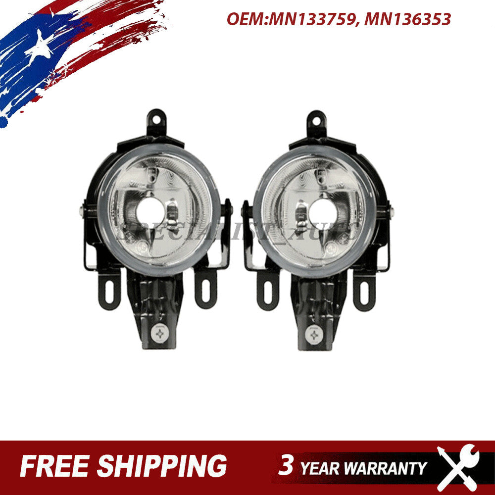LH+RH Fog Lights Clear Driving Lamps For Pajero Montero 03-06 MN136353 MN133759