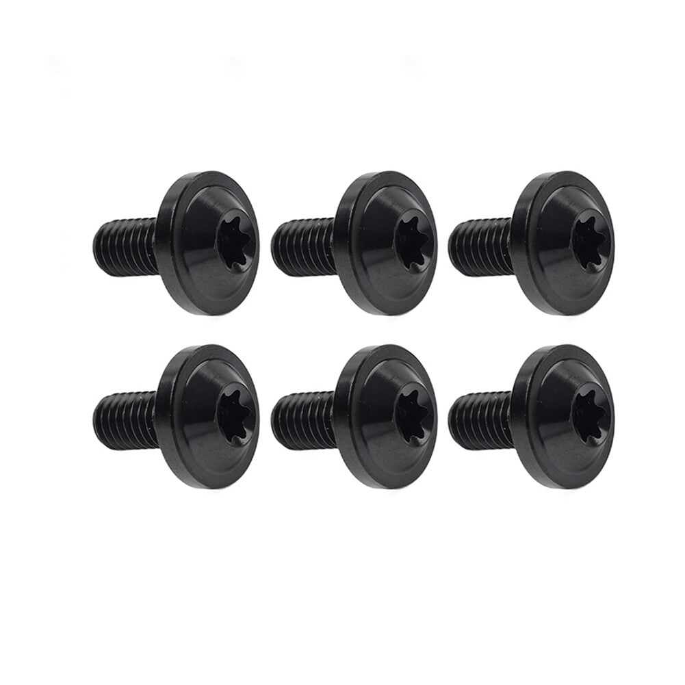 6pcs Alloy Bolts Truss Torx Head Screws M5x25mm For Motorcycle Black