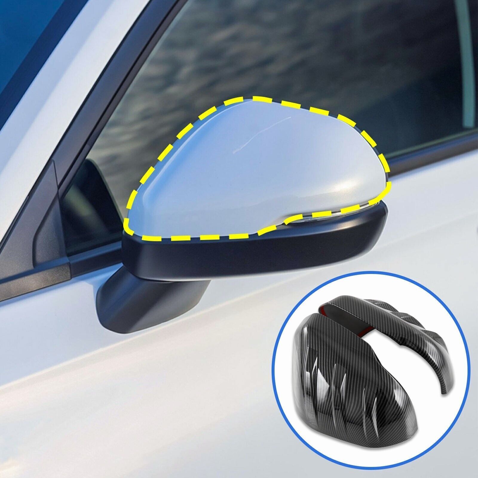 2Carbon Fiber ABS Rearview Mirror Cover Trim for Honda HR-V [US] 2023-2024-2025