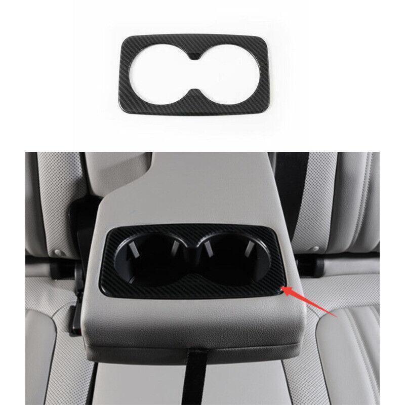 Carbon Fiber Style 2020-22 Rear Water Cup Panel for Ford Escape Kuga Cover Trim
