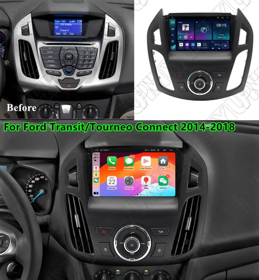 9 For 14-18 for Ford Transit Connect Carplay 4+32GB Stereo Radio GPS Nav Head Unit